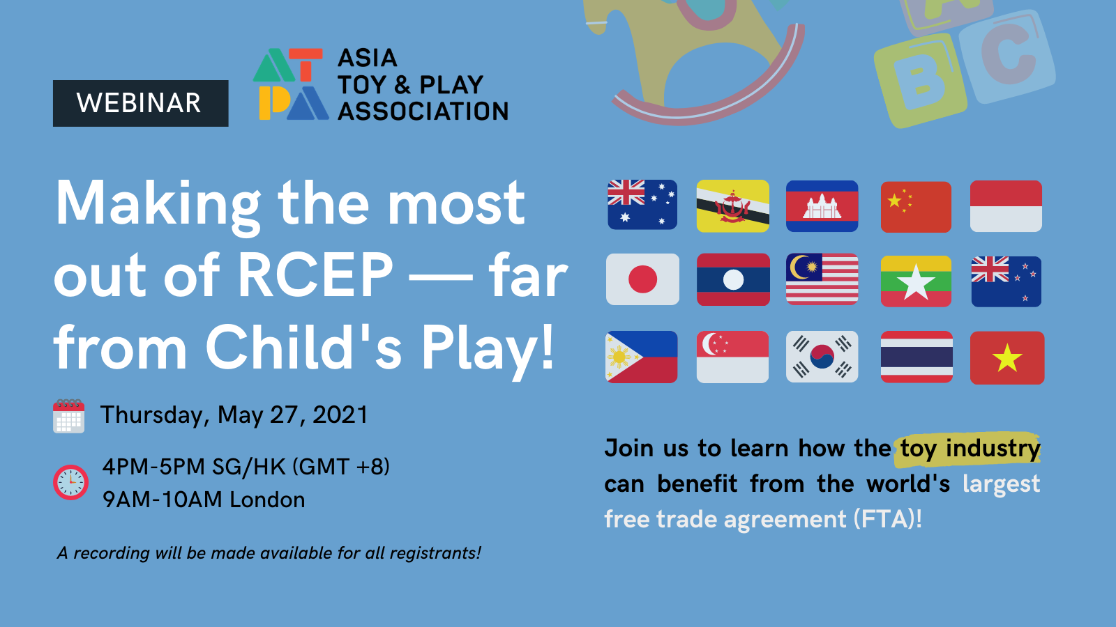 Webinar Making The Most Of Rcep Far From Child S Play Atpa